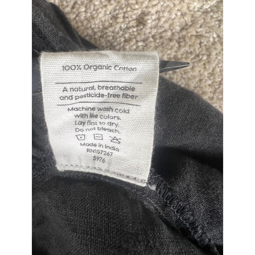 MATE the Label Womens Black Organic Cotton Canvas Pants Dress Clean Elastic L - Picture 4 of 8